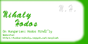 mihaly hodos business card